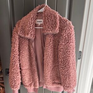 BB Dakota Dusty Pink Teddy Jacket